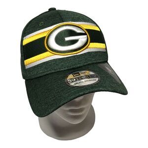 New Era 39Thirty 3930 Green Bay Packers NFL Striped Fitted Hat‎ Small - Medium